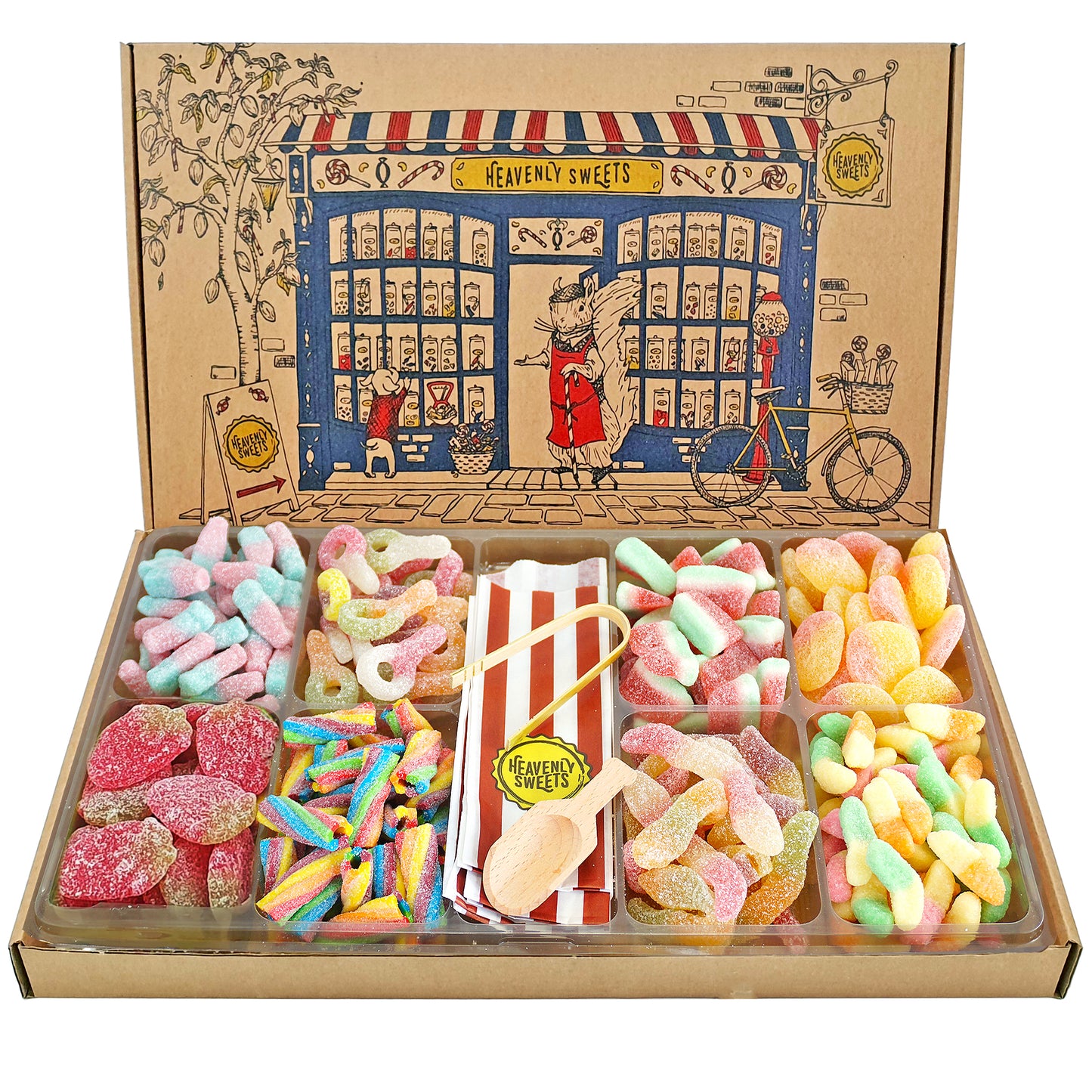 Fizzy Pick and Mix Sweets Gift Box Selection 1.2kg - Fathers Day & Birthday