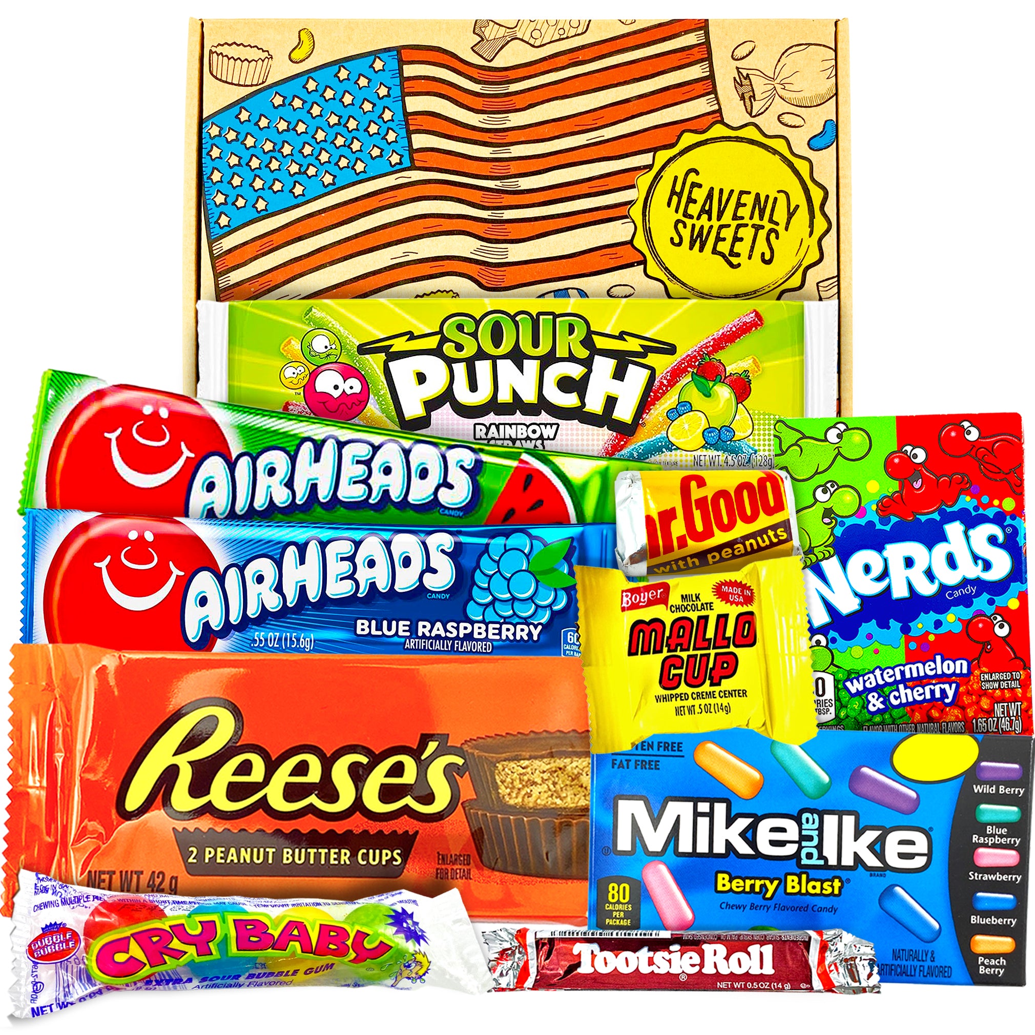 American Sweets Candy & Chocolate Selection Hamper - Fathers Day & Birthday Gift | Reese's, Nerds and Airheads