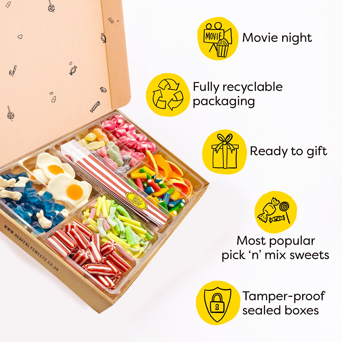 Jelly Pick and Mix Sweets Gift Box Selection 1.2kg - Fathers Day & Birthday