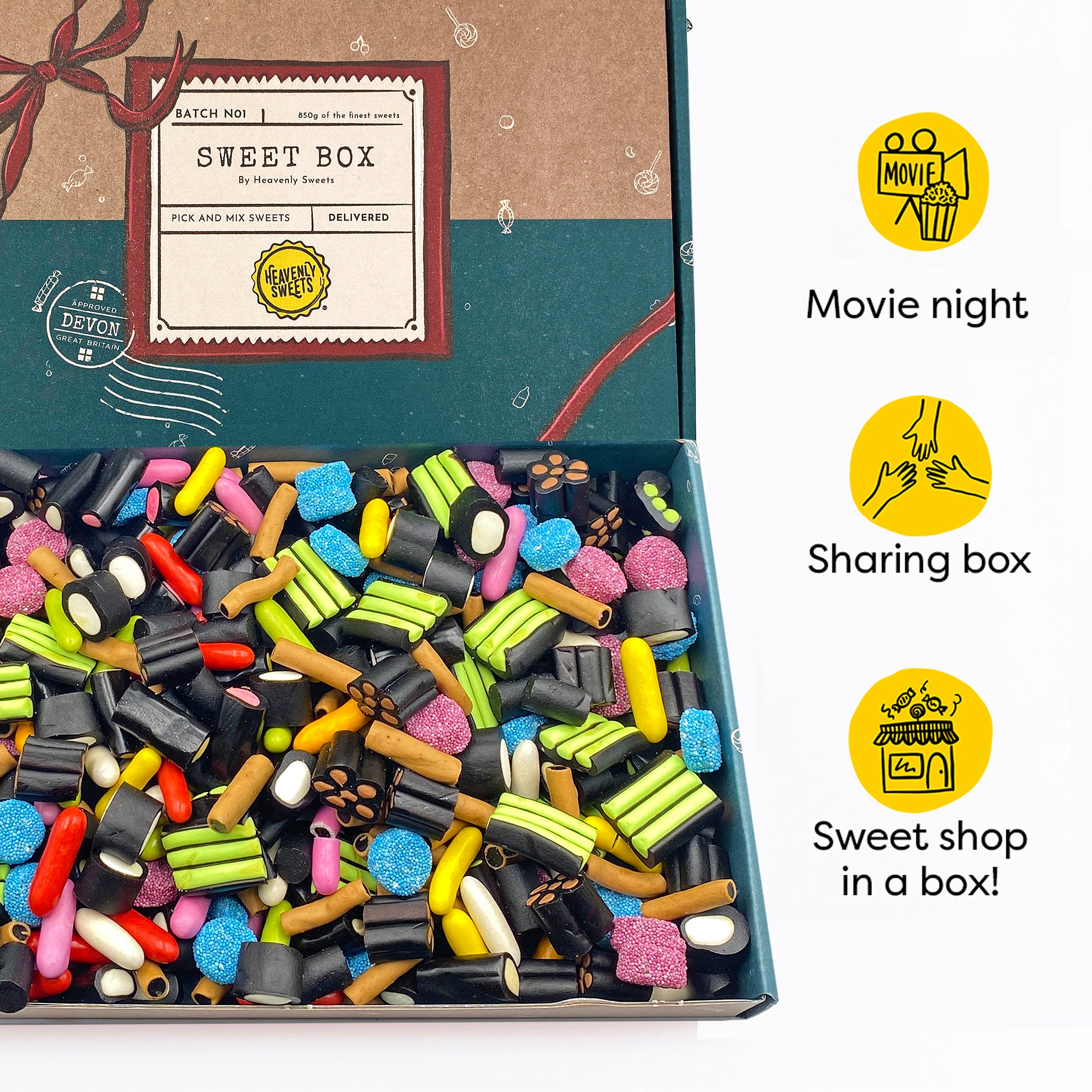 Mixed Liquorice Sweets Pick & Mix Hamper Selection 850g - Fathers Day & Birthday