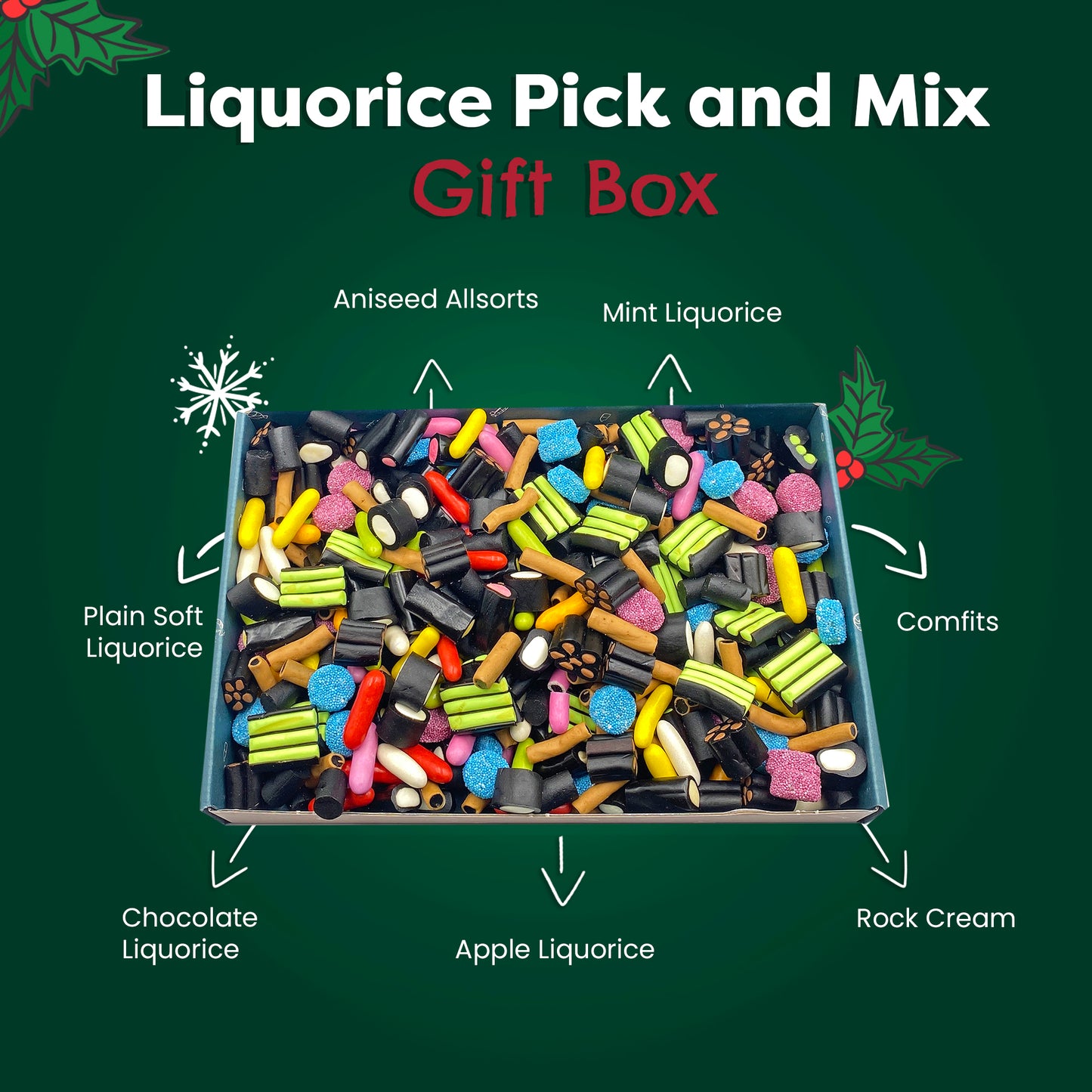 Mixed Liquorice Sweets Pick & Mix Hamper Selection 850g - Fathers Day & Birthday