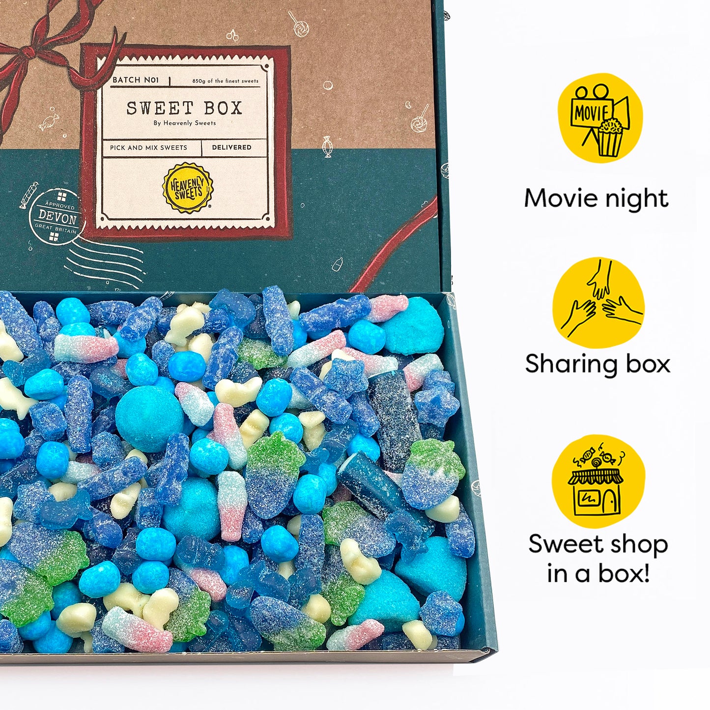 Mixed Blue Sweets Pick & Mix Hamper Selection 850g - Fathers Day & Birthday